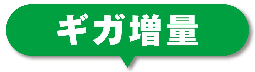 ギガ増量