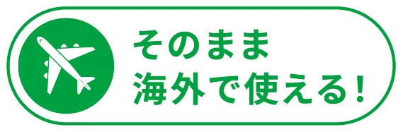 そのまま海外で使える！